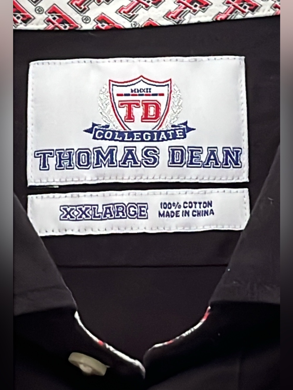 NWOT THOMAS DEAN TEXAS TECH Button Down Shirt - Picture 9 of 12